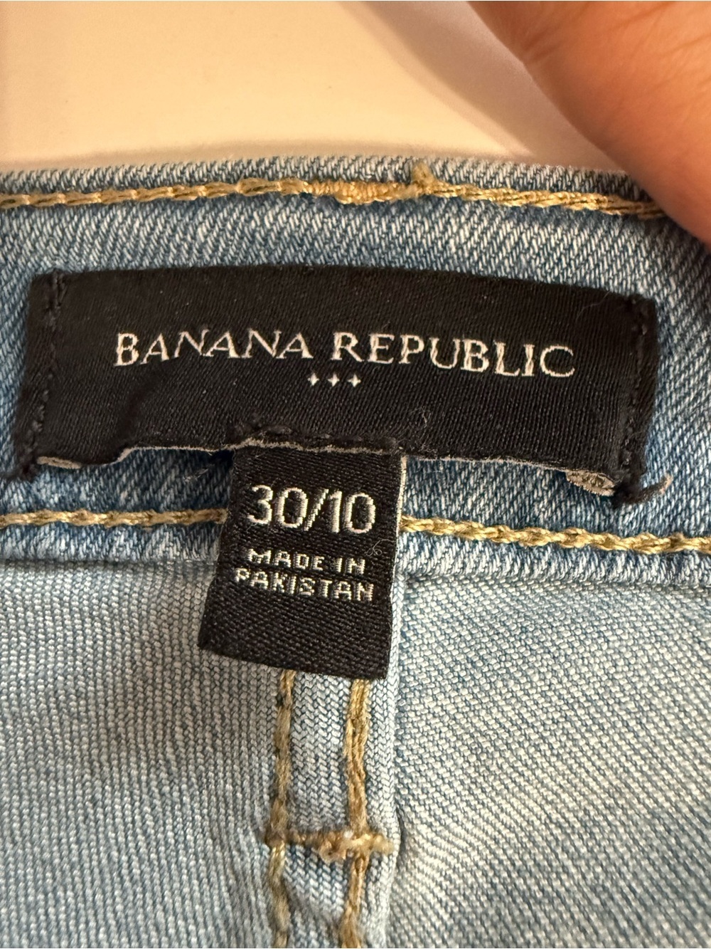 Banana Republic High Rise Light Wash Denim Blue Jean 4” Shorts Size 30/10 - Picture 5 of 12